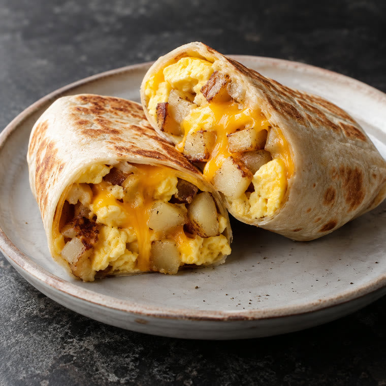 Illustrative photograph of Breakfast Burrito