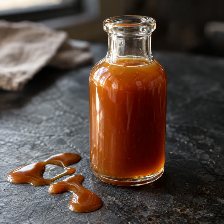 Illustrative photograph of caramel syrup